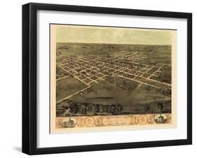 1868, Marion Bird's Eye View, Iowa, United States-null-Framed Giclee Print