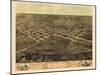 1868, Marion Bird's Eye View, Iowa, United States-null-Mounted Giclee Print