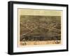 1868, Marion Bird's Eye View, Iowa, United States-null-Framed Premium Giclee Print