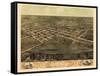 1868, Marion Bird's Eye View, Iowa, United States-null-Framed Stretched Canvas