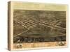 1868, Marion Bird's Eye View, Iowa, United States-null-Stretched Canvas