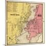 1868, Mystic River Map, Mystic Bridge Map, Connecticut, United States-null-Mounted Giclee Print