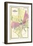 1868, New Haven City Map, Connecticut, United States-null-Framed Giclee Print
