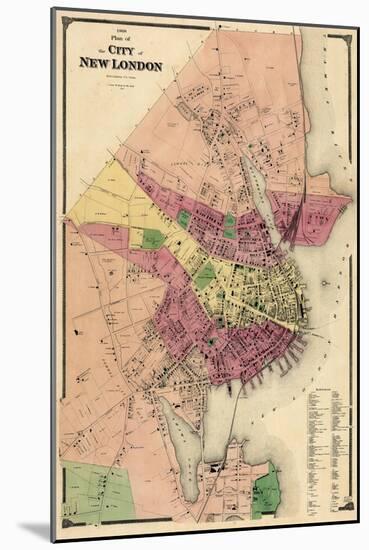 1868, New London City, Connecticut, United States-null-Mounted Giclee Print