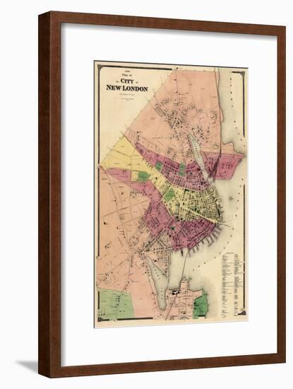 1868, New London City, Connecticut, United States-null-Framed Giclee Print