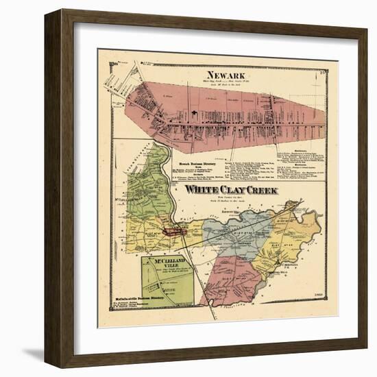 1868, Newark, White Clay Creek, McClelandville, Delaware, United States-null-Framed Giclee Print