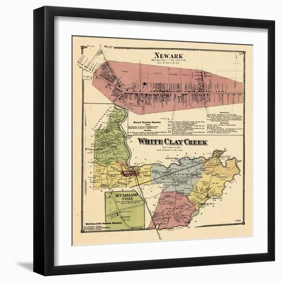 1868, Newark, White Clay Creek, McClelandville, Delaware, United States-null-Framed Giclee Print