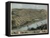 1868, Omaha 1868 Bird's Eye View, Nebraska, United States-null-Framed Stretched Canvas