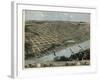 1868, Omaha 1868 Bird's Eye View, Nebraska, United States-null-Framed Giclee Print