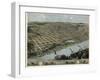 1868, Omaha 1868 Bird's Eye View, Nebraska, United States-null-Framed Giclee Print