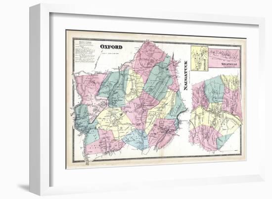 1868, Oxford, Naugatuck, Millville, Straitville, Connecticut, United States-null-Framed Giclee Print