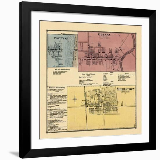 1868, Port Penn, Odessa, Middletown, Delaware, United States-null-Framed Giclee Print