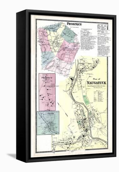 1868, Prospect, Oxford Town, Naugatuck Plan, Connecticut, United States-null-Framed Stretched Canvas