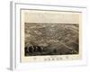 1868, Romeo Bird's Eye View, Michigan, United States-null-Framed Giclee Print