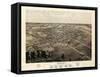 1868, Romeo Bird's Eye View, Michigan, United States-null-Framed Stretched Canvas