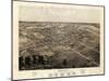 1868, Romeo Bird's Eye View, Michigan, United States-null-Mounted Giclee Print