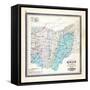 1868, State Geological Map, Ohio, United States-null-Framed Stretched Canvas