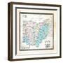 1868, State Geological Map, Ohio, United States-null-Framed Giclee Print