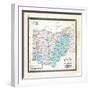 1868, State Geological Map, Ohio, United States-null-Framed Giclee Print