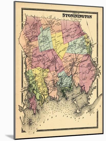 1868, Stonington Town, Connecticut, United States-null-Mounted Giclee Print