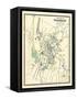 1868, Waterbury City Plan, Connecticut, United States-null-Framed Stretched Canvas