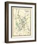 1868, Waterbury City Plan, Connecticut, United States-null-Framed Giclee Print