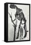 1868 Waterhouse Hawkins & Hadrosaur-Stewart Stewart-Framed Stretched Canvas