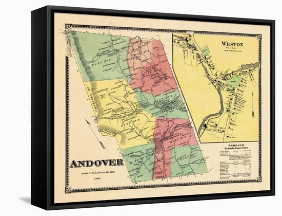 1869, Andover, Weston Town, Vermont, United States-null-Framed Stretched Canvas