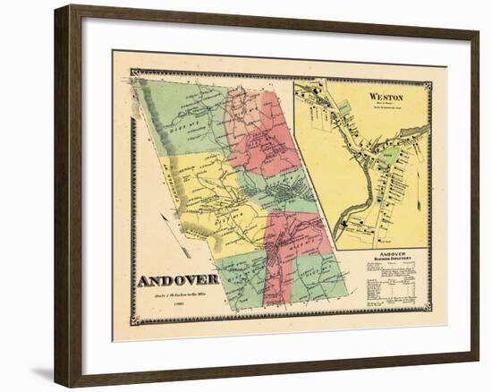 1869, Andover, Weston Town, Vermont, United States-null-Framed Giclee Print