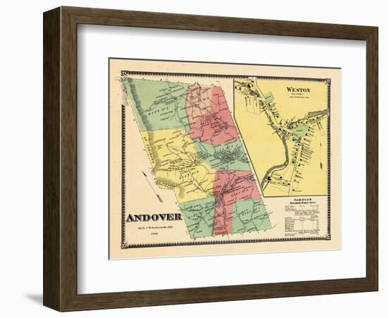 1869, Andover, Weston Town, Vermont, United States-null-Framed Giclee Print