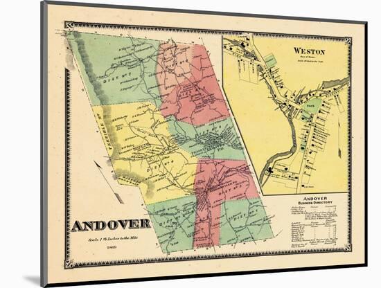 1869, Andover, Weston Town, Vermont, United States-null-Mounted Giclee Print