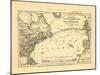 1869, Atlantic Ocean, Telegraph Communication between France, England, and America-null-Mounted Giclee Print