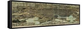 1869, Baltimore Bird's Eye View, Maryland, United States-null-Framed Stretched Canvas