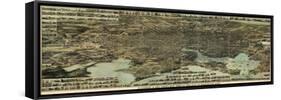 1869, Baltimore Bird's Eye View, Maryland, United States-null-Framed Stretched Canvas