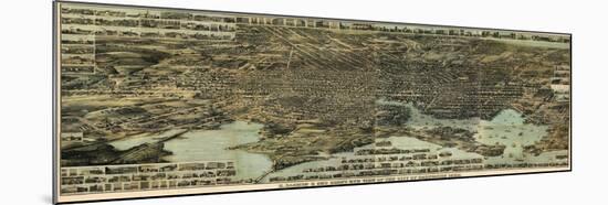 1869, Baltimore Bird's Eye View, Maryland, United States-null-Mounted Giclee Print