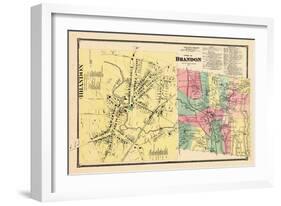 1869, Brandon, Brandon Town, Vermont, United States-null-Framed Giclee Print