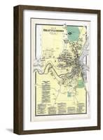 1869, Brattleboro Plan, Vermont, United States-null-Framed Giclee Print