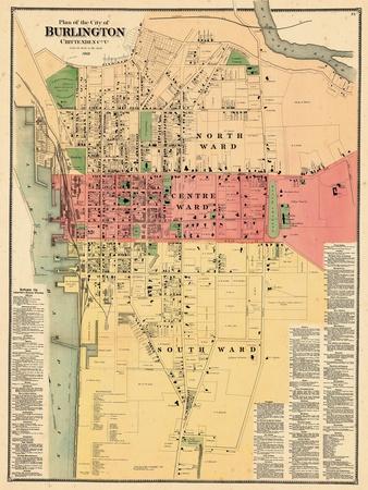 Burlington Vt On Map Maps Of Burlington, Vt Posters & Wall Art Prints | Allposters.com