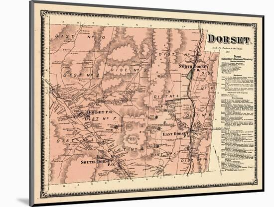 1869, Dorset, Vermont, United States-null-Mounted Giclee Print