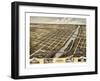 1869, Geneva Bird's Eye View, Illinois, United States-null-Framed Giclee Print