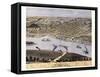 1869, Hannibal Bird's Eye View, Missouri, United States-null-Framed Stretched Canvas