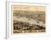 1869, Jefferson City Bird's Eye View, Missouri, United States-null-Framed Giclee Print