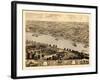 1869, Jefferson City Bird's Eye View, Missouri, United States-null-Framed Giclee Print