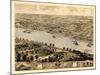 1869, Jefferson City Bird's Eye View, Missouri, United States-null-Mounted Giclee Print