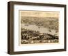 1869, Jefferson City Bird's Eye View, Missouri, United States-null-Framed Giclee Print