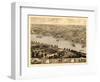 1869, Jefferson City Bird's Eye View, Missouri, United States-null-Framed Giclee Print