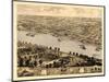1869, Jefferson City Bird's Eye View, Missouri, United States-null-Mounted Giclee Print