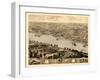 1869, Jefferson City Bird's Eye View, Missouri, United States-null-Framed Giclee Print