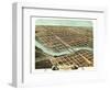 1869, Kankakee Bird's Eye View, Illinois, United States-null-Framed Giclee Print