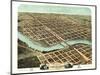 1869, Kankakee Bird's Eye View, Illinois, United States-null-Mounted Giclee Print